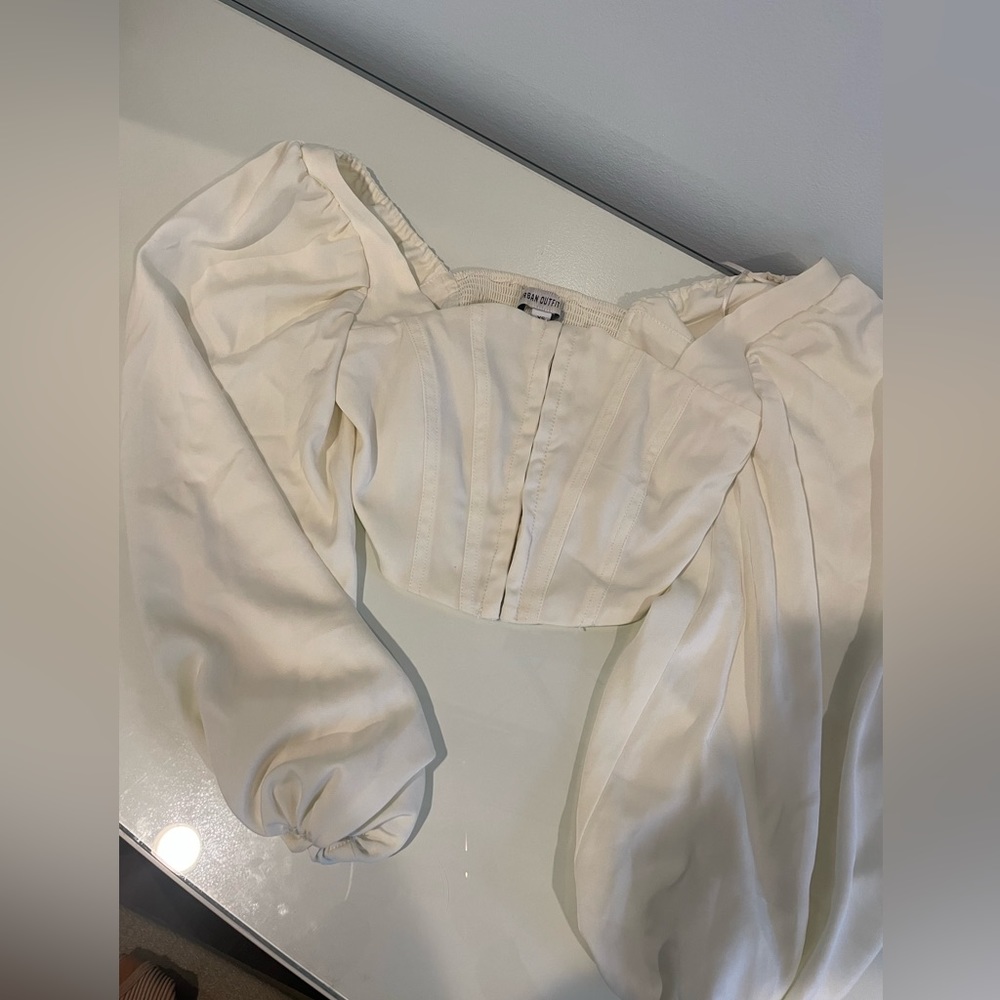 White corset, long sleeve